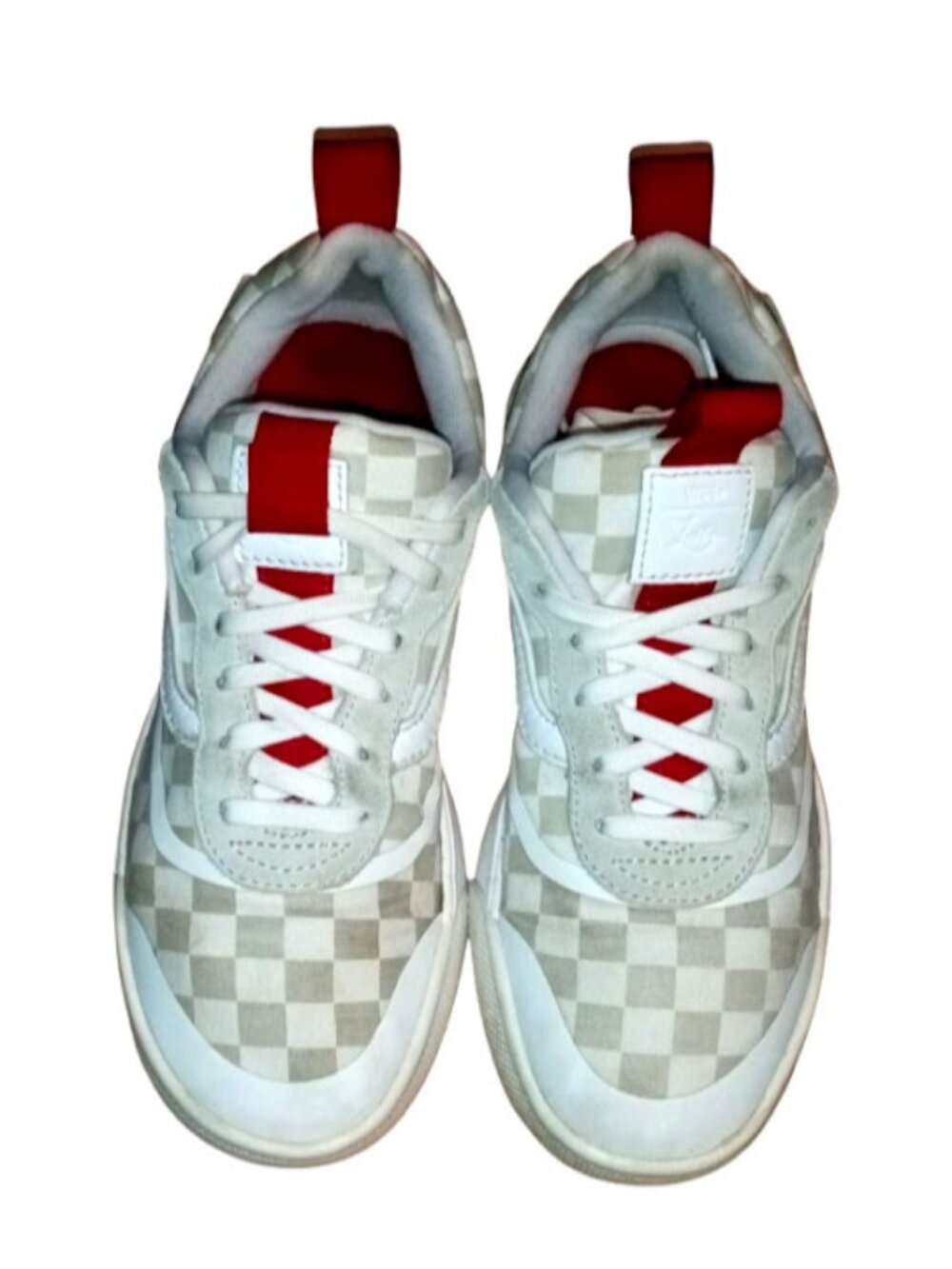 VANS Leila Hurst Red Rose Checkerboard Sneakers Sz 7.5